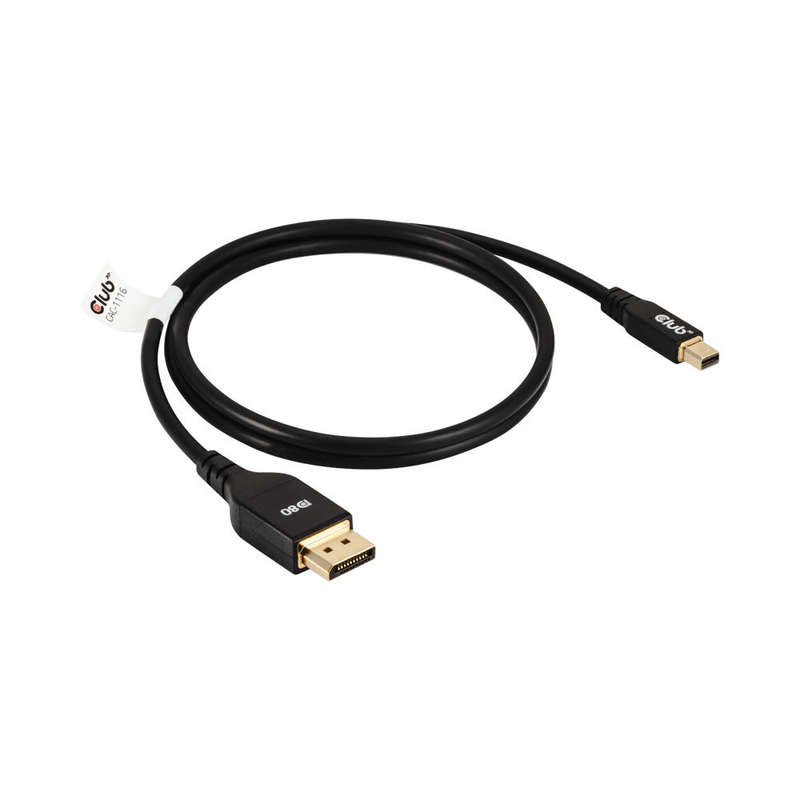Club3D Cac-1116 1M 10K @60Hz Mini Displayport To Displayport Bi-Directional Vesa Dp80 Certified C...