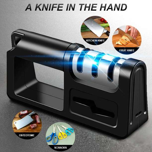 Fine Living - Kitchen Knife Sharpener - Black