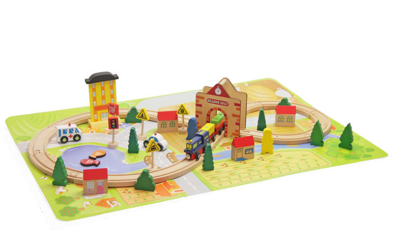 Jeronimo - Wooden Train Set 54pc