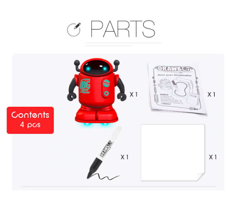Jeronimo- Drawing Robot with ears - PURPLE