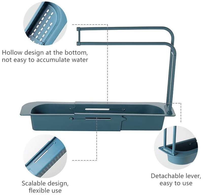 Fine Living Telescopic Storage Drainage Basket - Blu - Buy 1 get 1 Free