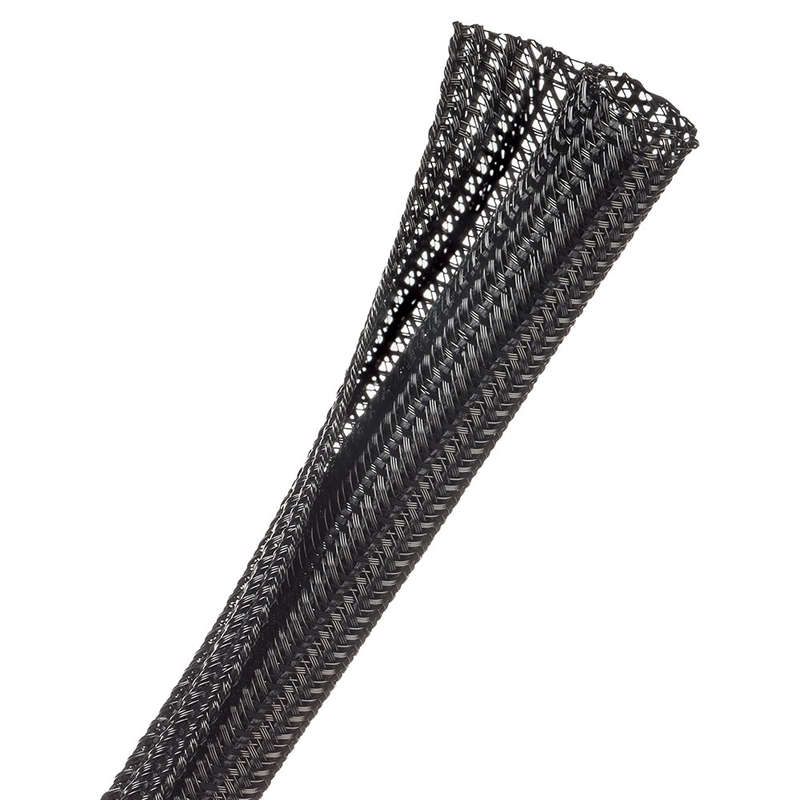 Techflex 1M Flexo F6 Uniquely Designed Split Tube, Semi-Rigid Braided Sleeving (F6N) - 38.1Mm
