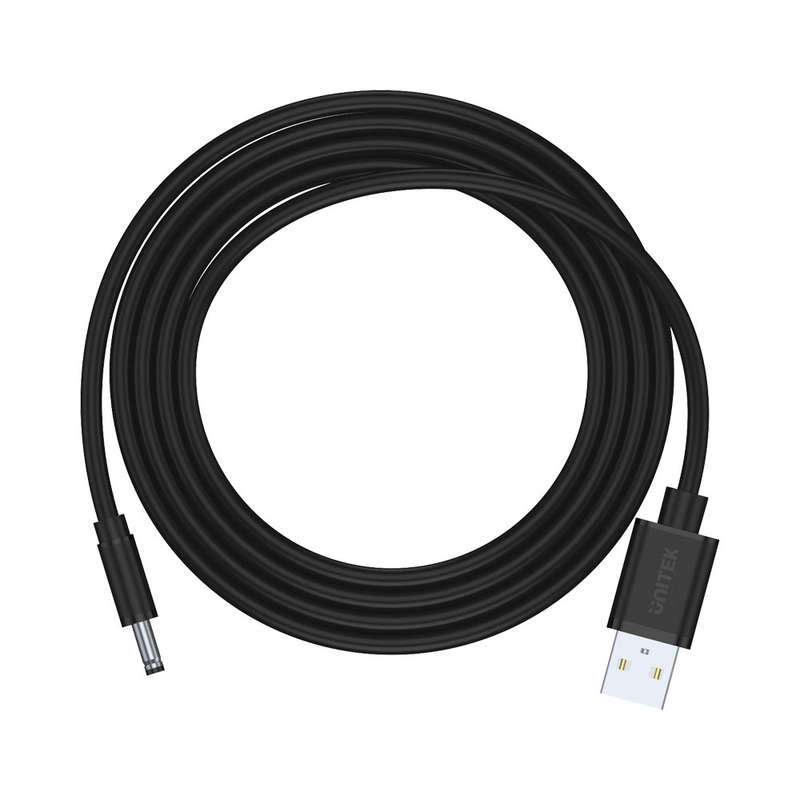 Unitek Y-C495Bk 1M Usb Type-A Male To Dc3.5Mm (3.5 × 1.35Mm) Power Cable