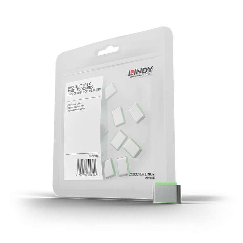 Lindy Usb Type-C Port Blockers - Pack Of 10 (Without Key) - White