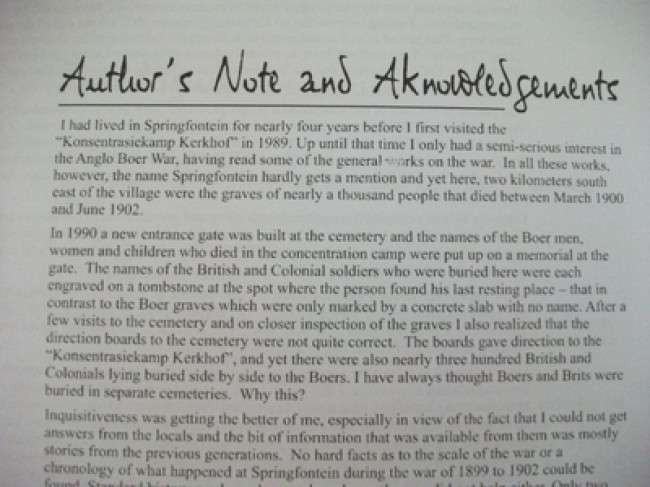 963 Days at the Junction. A documented history of Springfontein [OFS] during the Anglo-Boer War 1899
