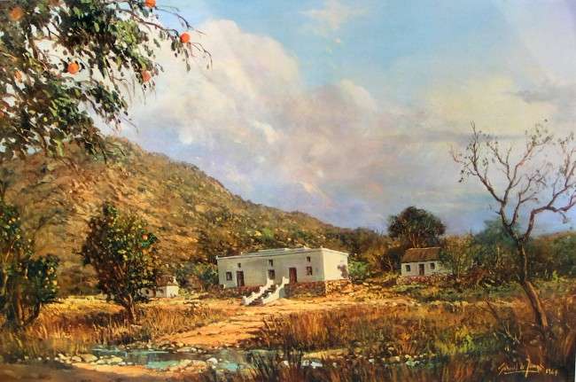 Boekenhoutfontein (Paul Kruger`s Farm House - Print) - Gabriel de Jongh