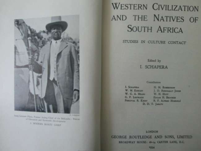 Western Civilisation and the Natives of South Africa (1934) - First edition