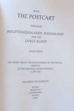 With The Postcart through Houtteniqualandt, Kannaland and the Lange Kloof (original George District)
