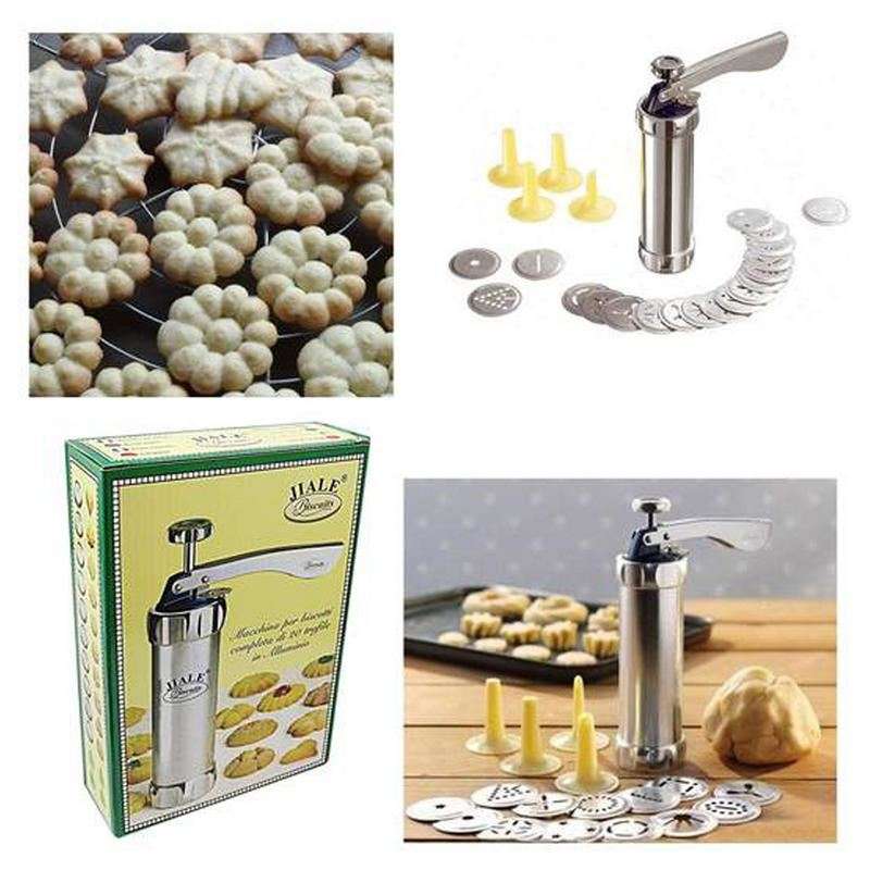 New 20 Pcs Biscuit Maker Stamp Stainless Steel Baking Cookie Press ...