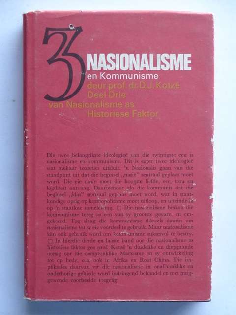 Nasionalisme en Kommunisme, Deel 3 van Nasionalisme as Histories Faktor - Prof. Dr. D.J. Kotze