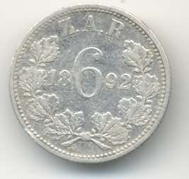 1892 *** 6P ***  *** BV = R25,000 in unc