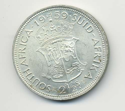 1959 *** 2.5S *** Unc *** Clear field and detail, good coin
