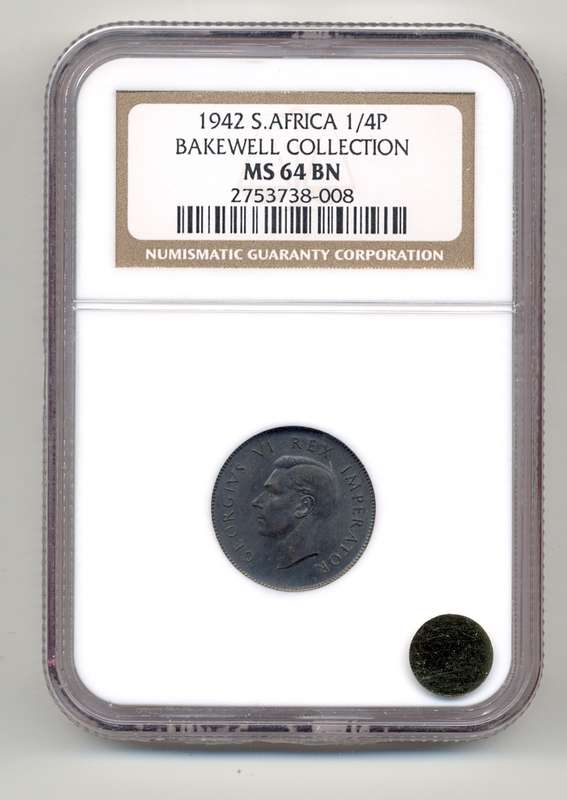 1942 *** 1/4P *** MS64 BN *** Ex Bakewell collection