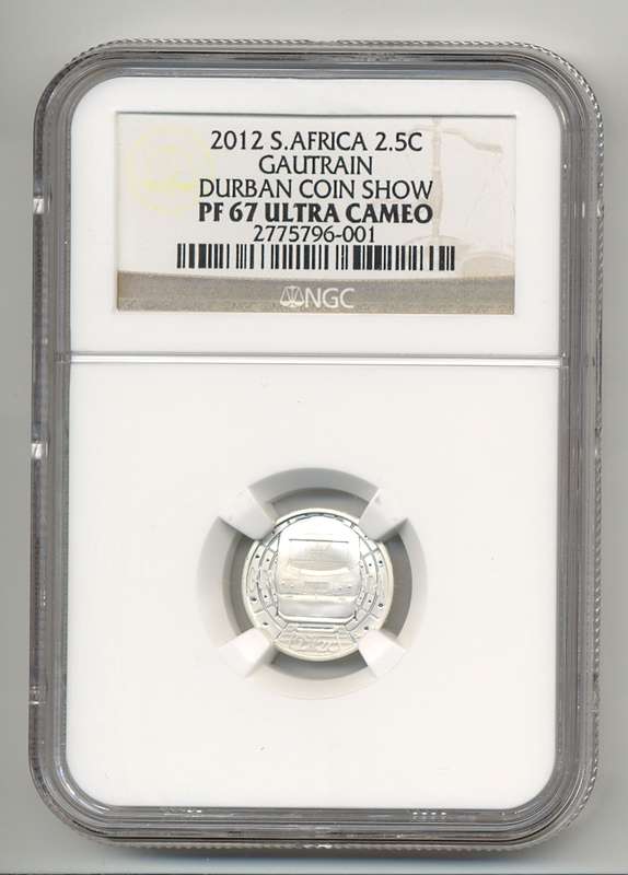 2012 *** 2.5c *** PF67 *** Mintage of 300, Durban mintmark