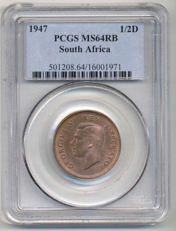 1947 *** 1/2P *** MS64RB *** 2nd finest; only 6 better