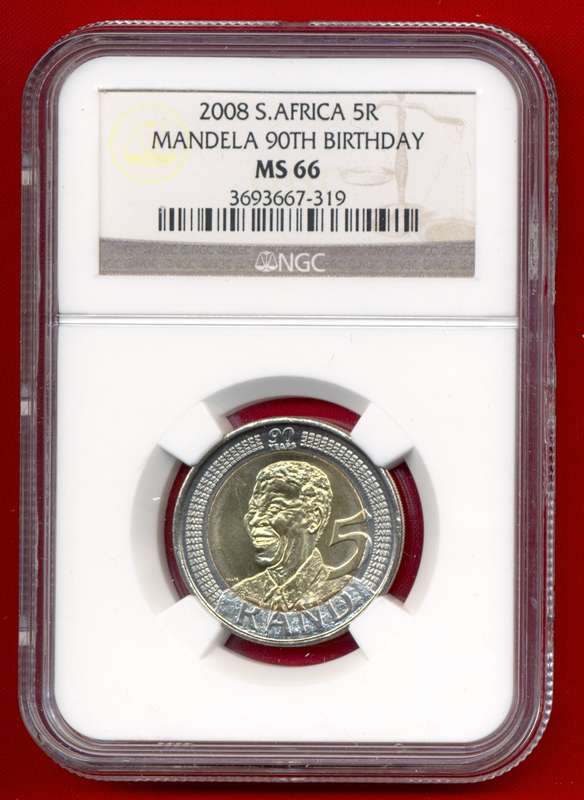 ***MS66***High Grade !!! *** Birthday Mandela R5 *** NGC graded