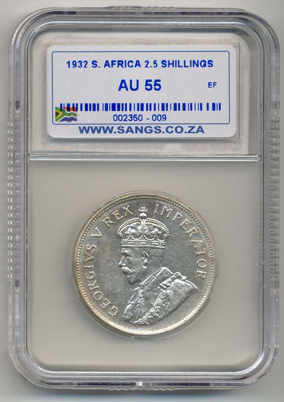 1932 *** 2.5S *** AU55 *** Catalogued at R20 000 in unc condition, starting at a crazy R1 auction