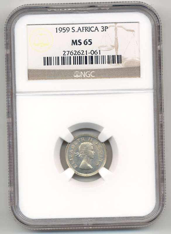 1959 *** 3P *** MS65 *** 2nd highest grade