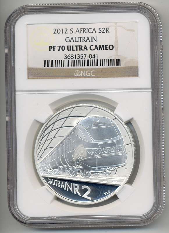 2012 *** Silver R2 *** GAUTRAIN *** PF69 UC - 2nd highest grade