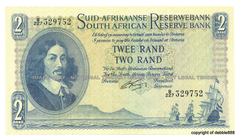 1962 *** G RISSIK - TWO RAND *** 1st & only Issue *** A/E ***