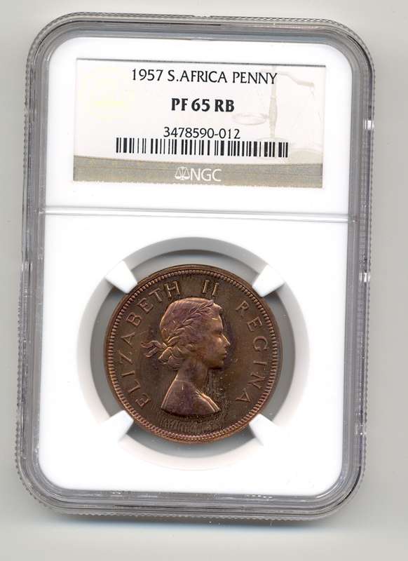 1957 *** 1P *** PF65RB *** Second highest grade, only 9 better