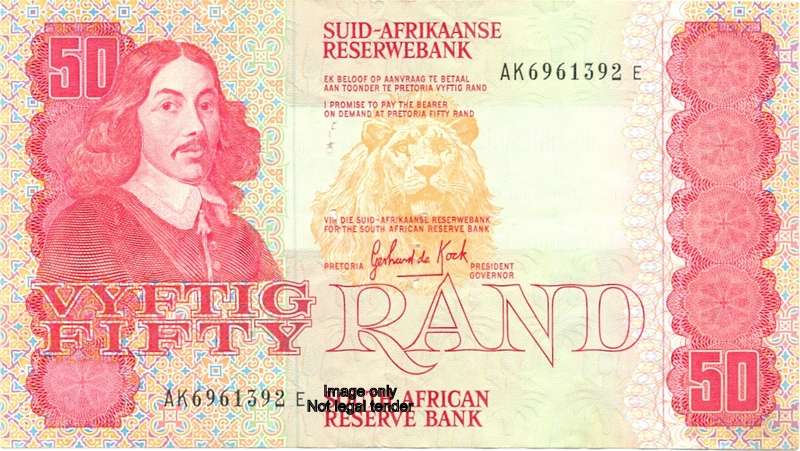R50 third issue *** GPC de Kock *** Please view  *** take note those are pin holes