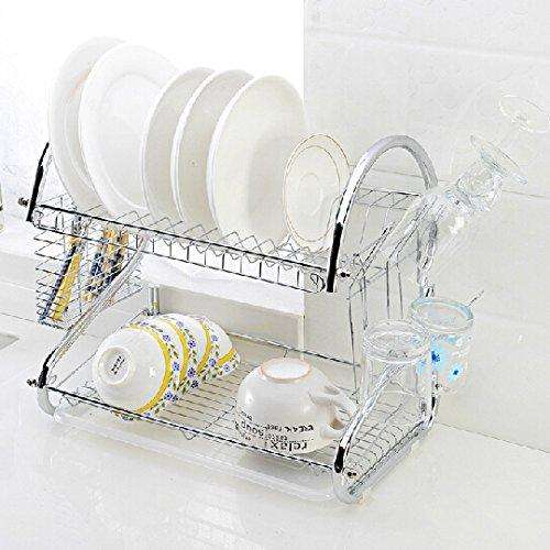 Leopard - 2-Layer Stainless Steel Dish Rack (PLEASE READ THE DESCRIPTION)