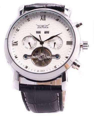 Smart Leather White tourbillon Wrist Watch Automatic Mechanical Men's Fashion Gift Gift Sale