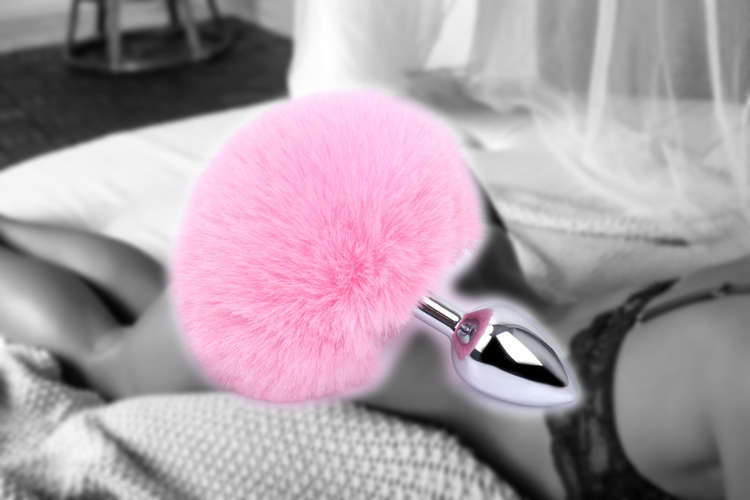 Cute Bunny Tail Metal Anal Plug