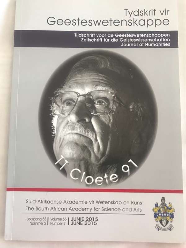 Tydskrif vir Geesteswetenskappe, Junie 2015 - Suid-Afrikaanse Akademie vir Wetenskap en Kuns