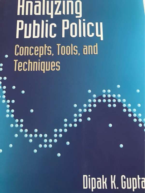 Analyzing Public Policy: Concepts, Tools, and Techniques