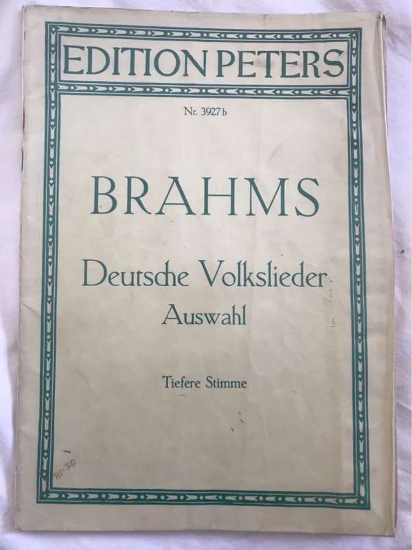 Brahms20 Deutsche Volksliederfur eine singstimme mitklavierbegleitung - Wolfgang Rosenthal