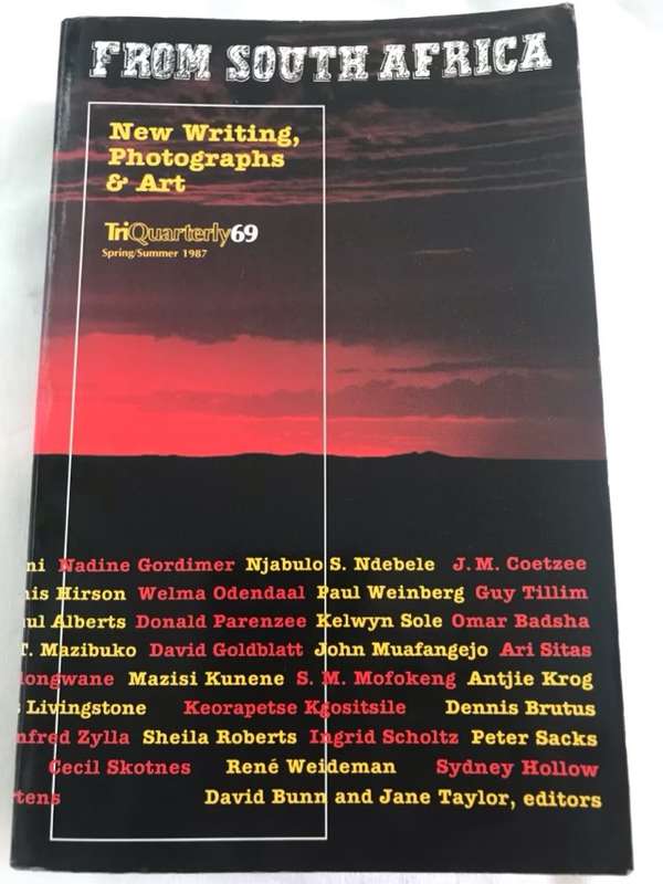 From SA New Writing, Photographs & Art - David Bunn & Jane Taylor with Reginald Gibbons