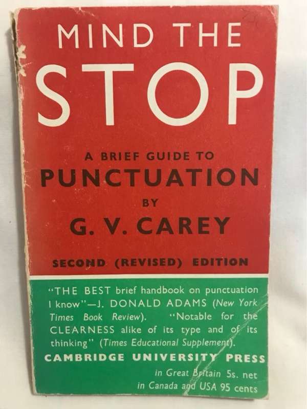 Mind the Stop - G.V.Carey