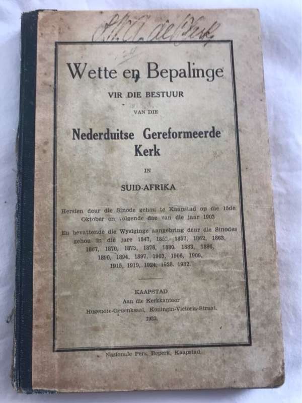 Wette en Bepalinge vir die Bestuur van die NGK in SA - Sinode