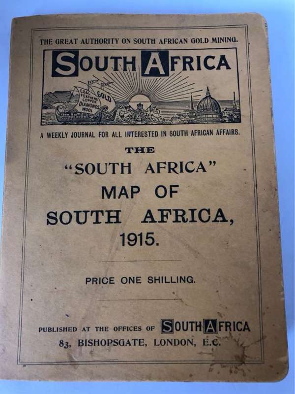 The South Africa Map of South Africa 1915 - South African Gold Mining