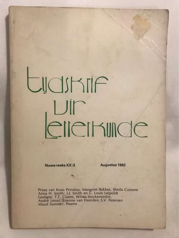 Tydskrif vir Letterkunde, Augustus 1982 - Elize Botha Red.
