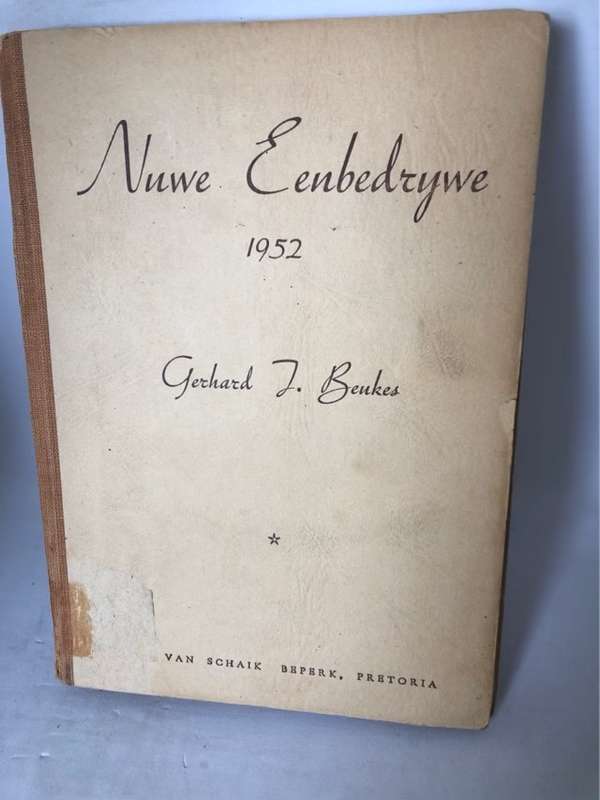 Nuwe Eenbedrywe, 1952 - Gerhard J.Beukes