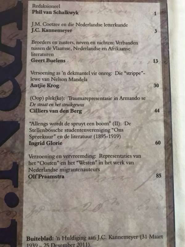 T.N&A, Tydskrif vir Nederlands en Afrikaans - Prof .P.L.Van Schalkwyk Red.