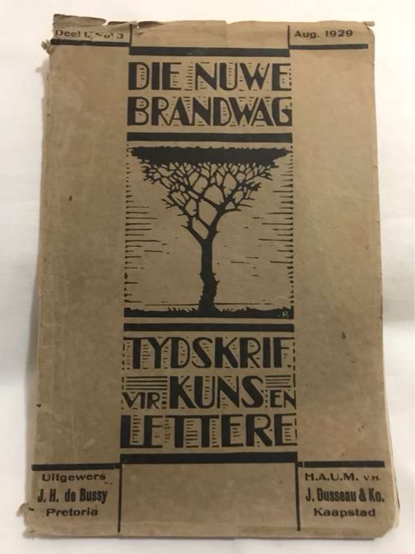 Die Nuwe BrandwagTydskrif vir Kuns&Kultuur, Augustus 1929 - J.H.De Bussy