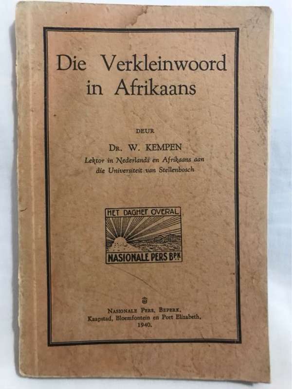 Die Verkleinwoord in Afrikaans - W.Kempen