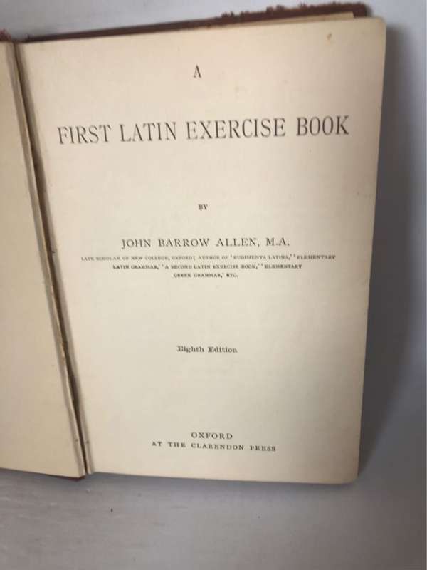 First Latin Exercise Book - J.B.Allen