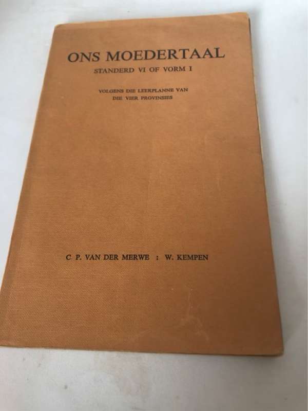 Ons Moedertaal, Standerd VI of Vorm 1 - C.P.Van Der Merwe