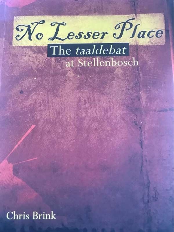 No Lesser Place, The Taaldebat at Stellenbosch - Chris Brink