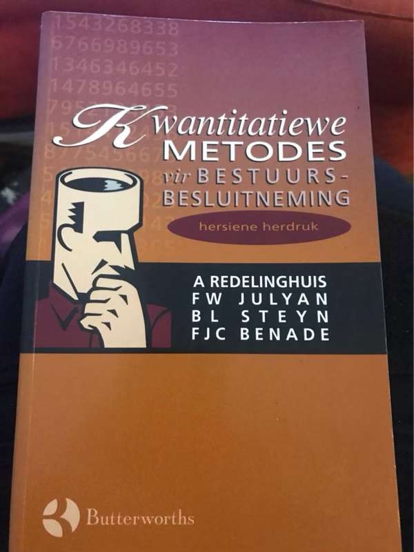 Kwantitatiewe metodes vir bestuursbesluitneming - A Redelinghuis