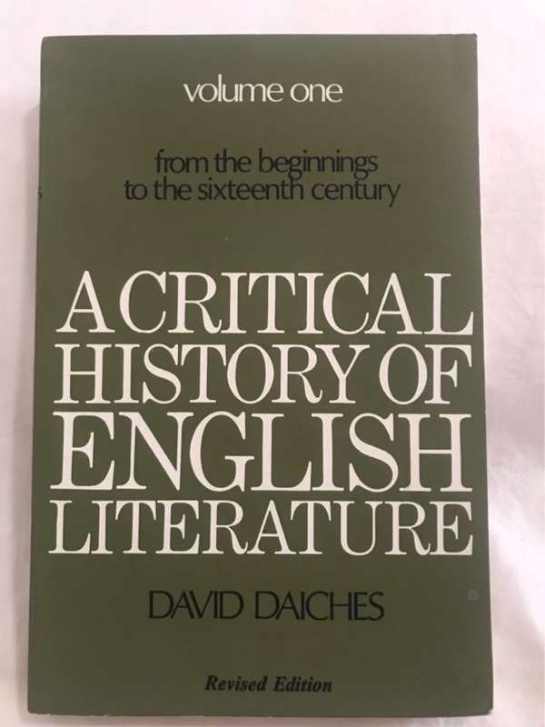 A Critical History of English Literature.Volume 1 - David Daiches