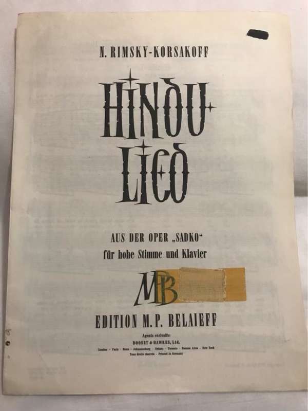 Hindu-Lied - N.Rimsky-Korsakoff