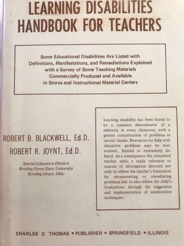 Learning Diabilities Handbook For Teachers - Robert B.Blackwell&Robert R.Joynt