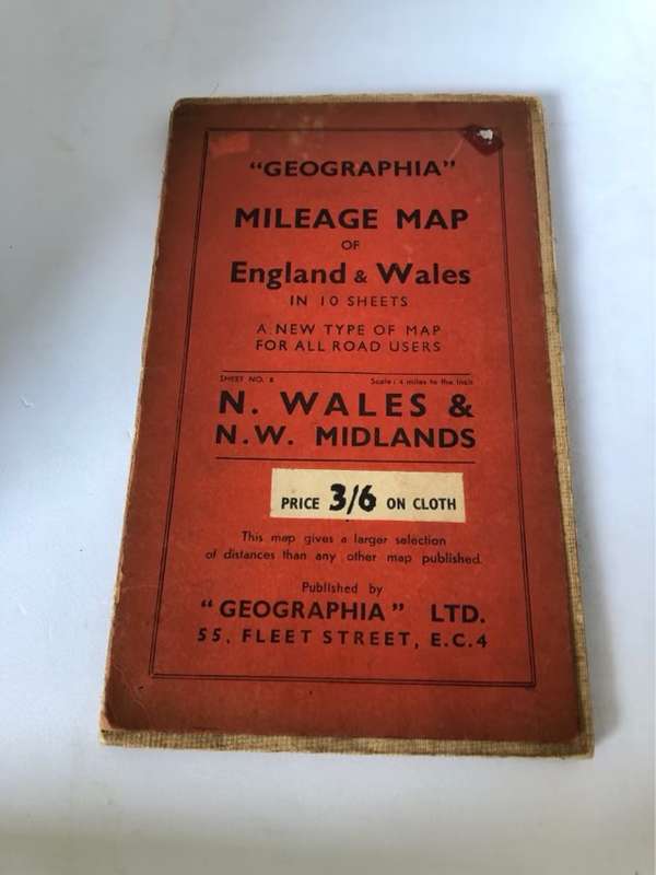 Geographia Mileage Map of England & Wales - Geographia
