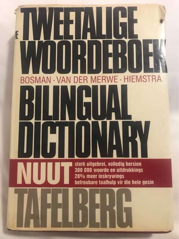Tweetalige Woordeboek Bilingual Dictionary, Afrikaans English - Bosman en Ander